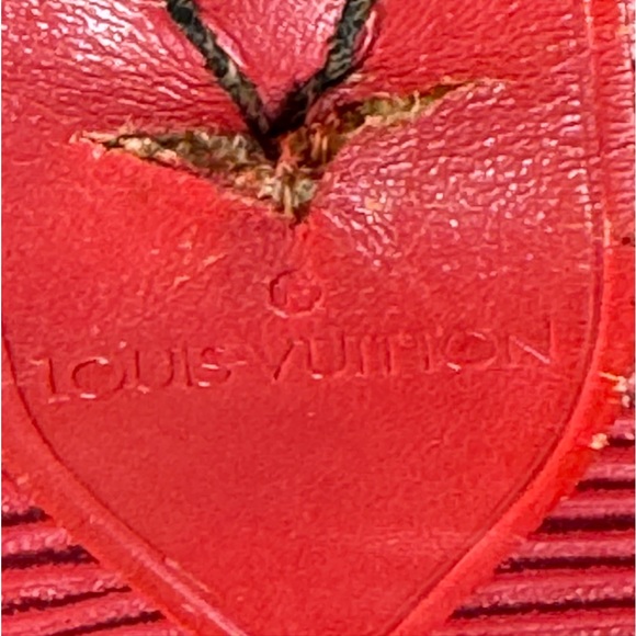 Louis Vuitton EPI Leather Keepall 50 Castilian Red w/ Luggage tag & Poingnat COA - Picture 9 of 16